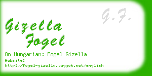 gizella fogel business card